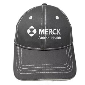 Cap America Merck Animal Health Hat Gray White Baseball Cap OS Contrast Stitch